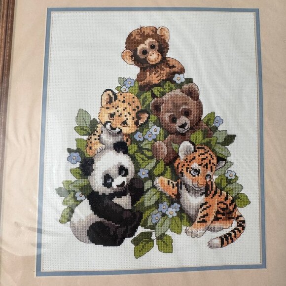 Sunset No Count Cross Stitch Kit Cuddly Critters Animals Koala Panda Bear Tiger - Picture 7 of 8